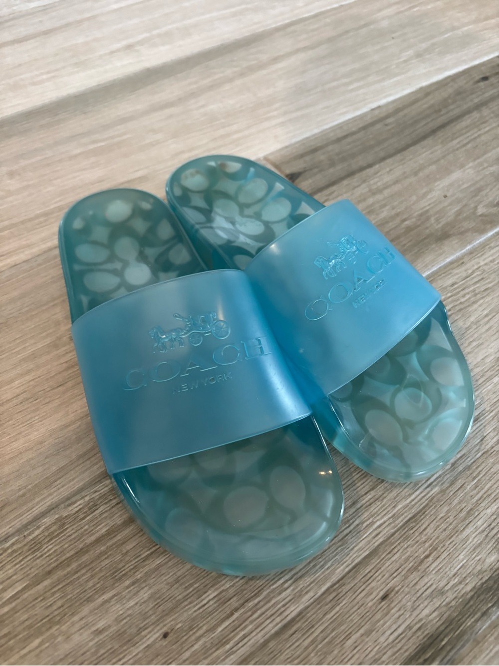 coach jelly sandals